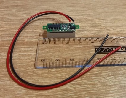 Цифровой вольтметр 0.4-30В LSH2831AUR 1108 LED красный.Компактный бескорпусный ц. . фото 4