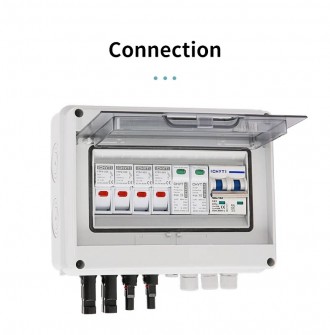 Солнечная PV распределительная коробка с защитой от молнии, 2 входа 1 выход, DC . . фото 7
