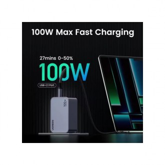 Зарядний пристрій UGREEN Nexode Pro 100W 3-Port GaN Fast Charger
Зарядний пристр. . фото 4