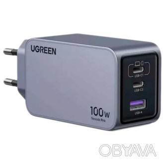 Зарядний пристрій UGREEN Nexode Pro 100W 3-Port GaN Fast Charger
Зарядний пристр. . фото 1