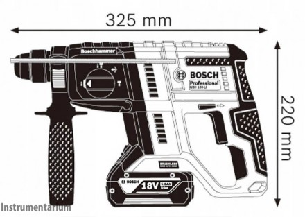 Описание Bosch GBH 180-Li
 
Бесщеточный перфоратор Bosch GBH 180-Li работает от . . фото 4