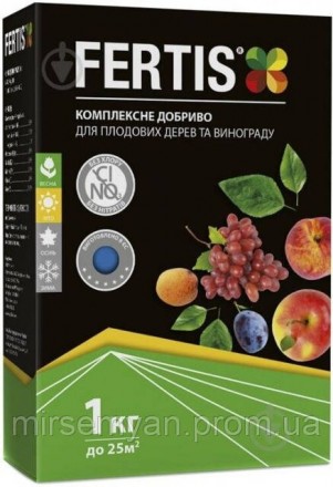 Минеральное удобрение Для плодовых деревьев и винограда 13-10-15 1 кг (Fertis). Тернополь. фото 1 Минеральное удобрение Для плодовых деревьев и винограда 13-10-15 1 кг (Fertis). Тернополь. фото 1