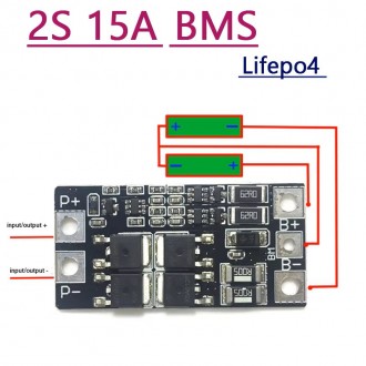 
BMS 2S контроллер заряда-разряда Li-Ion LifePo4 15A 3.2V
 
BMS 2S 15A 3.2V
Напр. . фото 3