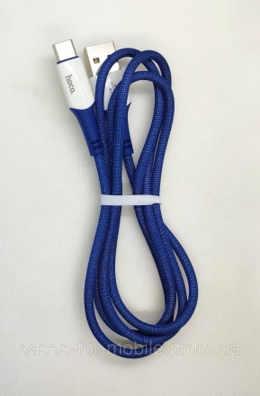 Зарядний кабель HOCO X70 USB to Type-C 3A 1m Blue.
Зарядний кабель підходить для. . фото 4