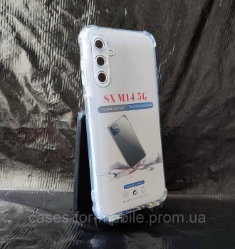 Прозрачный силиконовый чехол, бампер для Samsung Galaxy M14 усиленные углы. Хмельницкий. фото 1