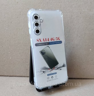 Прозрачный силиконовый чехол, бампер для Samsung Galaxy A14 усиленные углы. Хмельницкий. фото 1