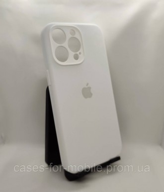 Чохол Silicone Case Full Camera for iPhone 15 Pro Max Soft touch микрофибра белы. . фото 6