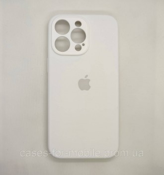 Чохол Silicone Case Full Camera for iPhone 15 Pro Max Soft touch микрофибра белы. . фото 3