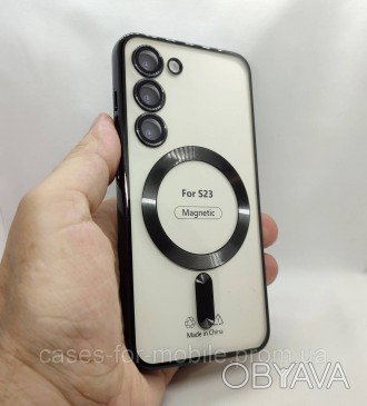 Прозрачный силиконовый чехол, MAGSAFE, бампер для Samsung Galaxy S23