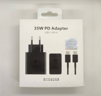 Комплект: Блок швидкого заряджання Samsung 35w PD3.0 (EP-TA220) ЧОРНОГО кольору . . фото 4