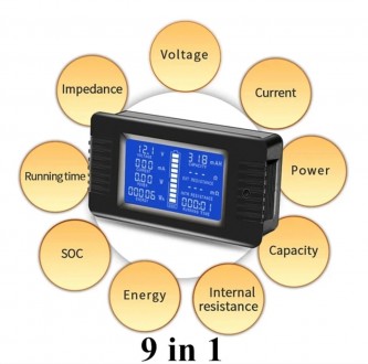 Ваттметр PZEM-015 DC 0V-200V 10А-300А
1. Диапазон измерения напряжения: 0-200 В.. . фото 7