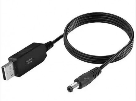 Кабель для питания роутера от повербанка с преобразователем 5V на 12V, DC 2.1x5.. Киев. фото 1 Кабель для питания роутера от повербанка с преобразователем 5V на 12V, DC 2.1x5.. Киев. фото 1