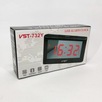 Годинник електронний настільний VST-732Y з зеленим підсвічуванням, електронний настільний годинник light. . фото 7 Світлодіодний годинник VST732 – це найпопулярніший компактний електронний . . фото 7