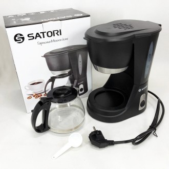 Кавоварка крапельна Satori SCM-600-PBL 650 Вт, Маленька кавомашина для дому, Маленька кавомашина. Запоріжжя. фото 1 Кавоварка крапельна Satori SCM-600-PBL 650 Вт, Маленька кавомашина для дому, Маленька кавомашина. Запоріжжя. фото 1