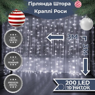 Неповторний шарм Представляємо вам світлодіодну гірлянду-штору від GarlandoPro, . . фото 1