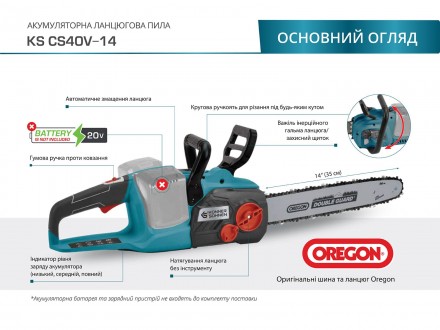 Ланцюгові пилки від Könner & Söhnen® оснащені сучасною системою автоматичного зм. . фото 4