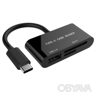 Компактний USB кардрідер SD-карт пам"яті з інтерфейсом USB Type-CПідтримує SD та. . фото 1