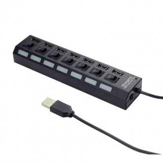 Концентратор Gembird 7 ports USB2.0 (UHB-U2P7-03). Харьков. фото 1 Концентратор Gembird 7 ports USB2.0 (UHB-U2P7-03). Харьков. фото 1
