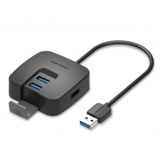 USB-хаб Vention 4-Port USB 3.0 дозволяє збільшити кількість USB роз"ємів на вашо. . фото 2