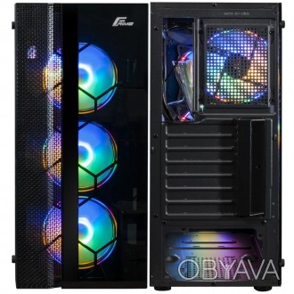 Корпус Frime Nucleus Black USB 3.0 без БЖ (Nucleus-U3-GLS-4DTRMLT16.6WP), фото 2