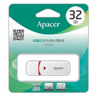 USB флеш накопичувач Apacer 32GB AH333 White USB 2.0 - це ваш «ідеальний партнер. . фото 5