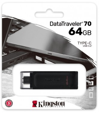 Kingston DataTraveler 70 - це портативний флеш-накопичувач USB-C, який підтримує. . фото 7