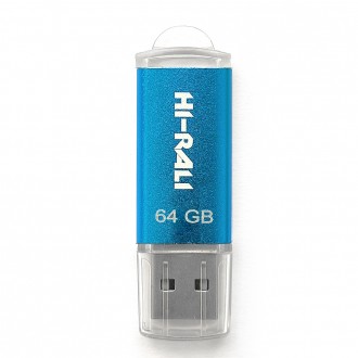 USB Flash-накопичувач Hi-Rali 64GB Rocket series Blue - це стильний, компактний . . фото 2