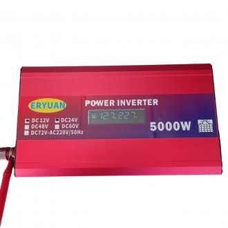 
Розумний перетворювач напруги 12V/24V→220V 5000 W LCD SMART 2A — це потужний та. . фото 3