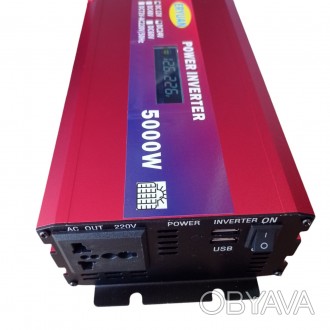 
Розумний перетворювач напруги 12V/24V→220V 5000 W LCD SMART 2A — це потужний та. . фото 1