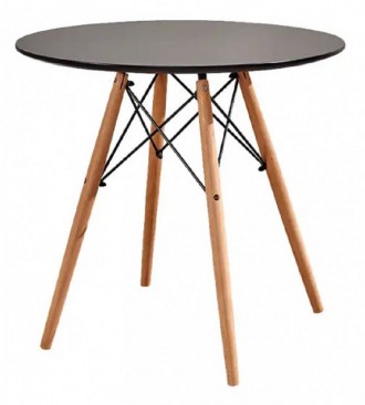 Стол обеденный Тауэр Вуд круглый черный диаметр 60 см Eames. Киево-Святошинский. фото 1 Стол обеденный Тауэр Вуд круглый черный диаметр 60 см Eames. Киево-Святошинский. фото 1