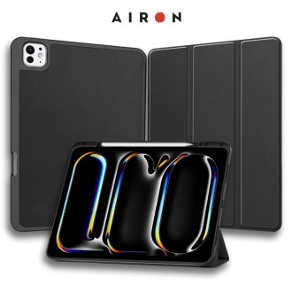 Чехол AIRON Premium SOFT для iPad Pro 11 2024 с защитной пленкой и салфеткой Bla. . фото 9