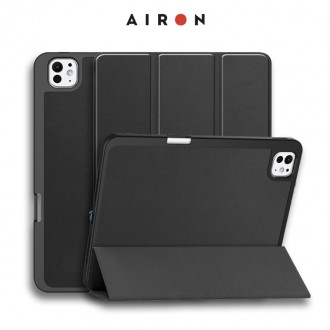 Чехол AIRON Premium SOFT для iPad Pro 11 2024 с защитной пленкой и салфеткой Bla. . фото 2