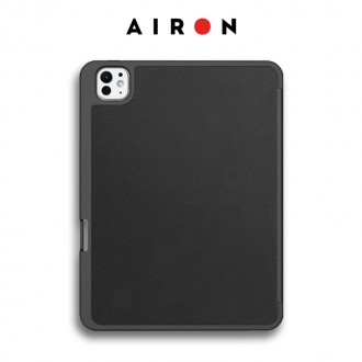 Чехол AIRON Premium SOFT для iPad Pro 11 2024 с защитной пленкой и салфеткой Bla. . фото 10