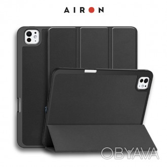 Чехол AIRON Premium SOFT для iPad Pro 11 2024 с защитной пленкой и салфеткой Bla. . фото 1