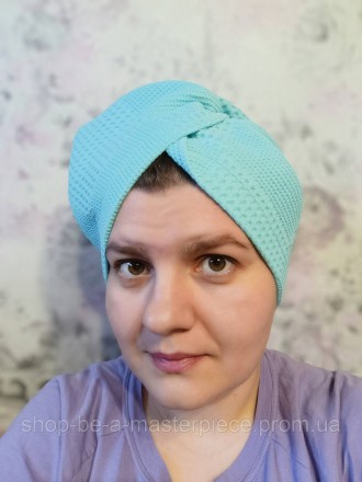 Чалма - Рушник вафельний для волосся 32*65 бірюзовий у сауну баню басейн подарунок 01590-1. Покровськ. фото 1 Чалма - Рушник вафельний для волосся 32*65 бірюзовий у сауну баню басейн подарунок 01590-1. Покровськ. фото 1