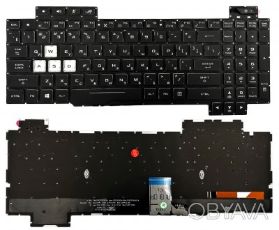 Клавиатура Asus ROG Strix Hero II GL504GM GL504GS GL504GV GL504GW черная без рам