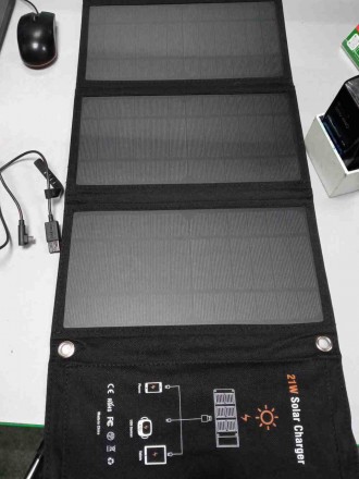 Solar Charger 21W 2*USB
Внимание! Комісійний товар. Уточнюйте наявність і компле. . фото 2