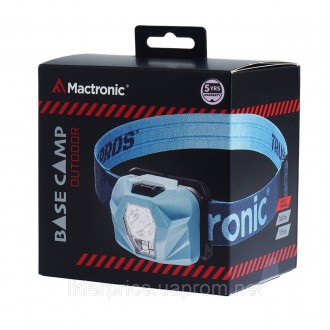 Налобний ліхтар Mactronic Base Camp (360 Lm) Cool White/Warm White/Red LED USB R. . фото 4