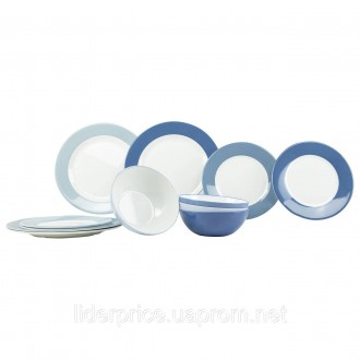 Сервіз столовий Gimex Tableware Colour 12 Pieces 4 Person Sky з колекції Colour . . фото 2