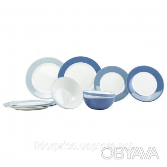 Сервіз столовий Gimex Tableware Colour 12 Pieces 4 Person Sky з колекції Colour . . фото 1