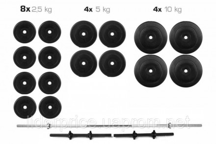Штанга + Гантелі Набір 90 кг
 
Представляємо набір навантажень ( + Гантелі) з за. . фото 2