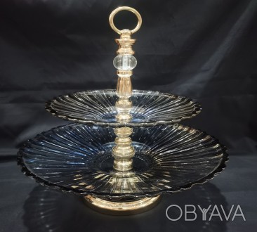 Таця для фруктів і солодощів (2 яруси) Fruit tray 1606 ''(6 шт./ящи). . фото 1