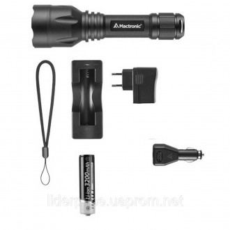 Оновлений тактичний ліхтар Mactronic Black Eye 1550 (1550 Lm) Rechargeable відрі. . фото 3