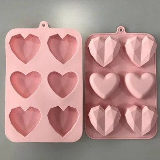 Силиконовая форма Сердца Микс 6 шт. Харьков. фото 1