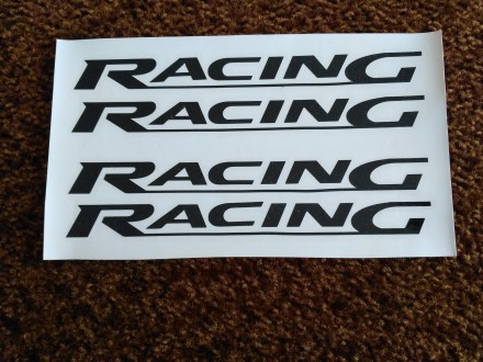 Наклейки на ручки Racing Черная ,диски ,дворники авто 4 штуки. Бориспіль. фото 1