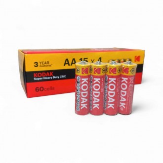 Батарейки пальчиковые KODAK AA/R6 солевые 60 штук (1245789905) - это надежные и . . фото 2