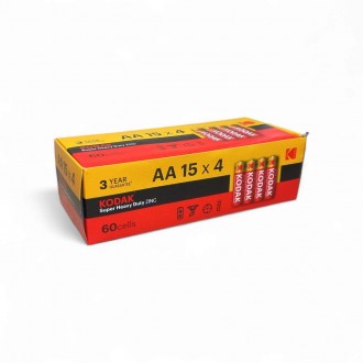 Батарейки пальчиковые KODAK AA/R6 солевые 60 штук (1245789905) - это надежные и . . фото 6