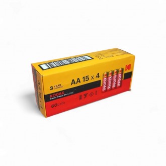 Батарейки пальчиковые KODAK AA/R6 солевые 60 штук (1245789905) - это надежные и . . фото 7