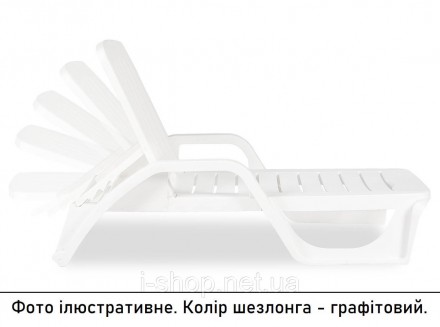 Устойчивый и прочный Шезлонг пластиковый BICA Zanzibar в стильном цвете* графит . . фото 8