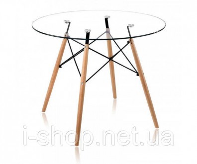 Стол Имз Eames стеклянный круглый д. 80 см. Васильков. фото 1 Стол Имз Eames стеклянный круглый д. 80 см. Васильков. фото 1